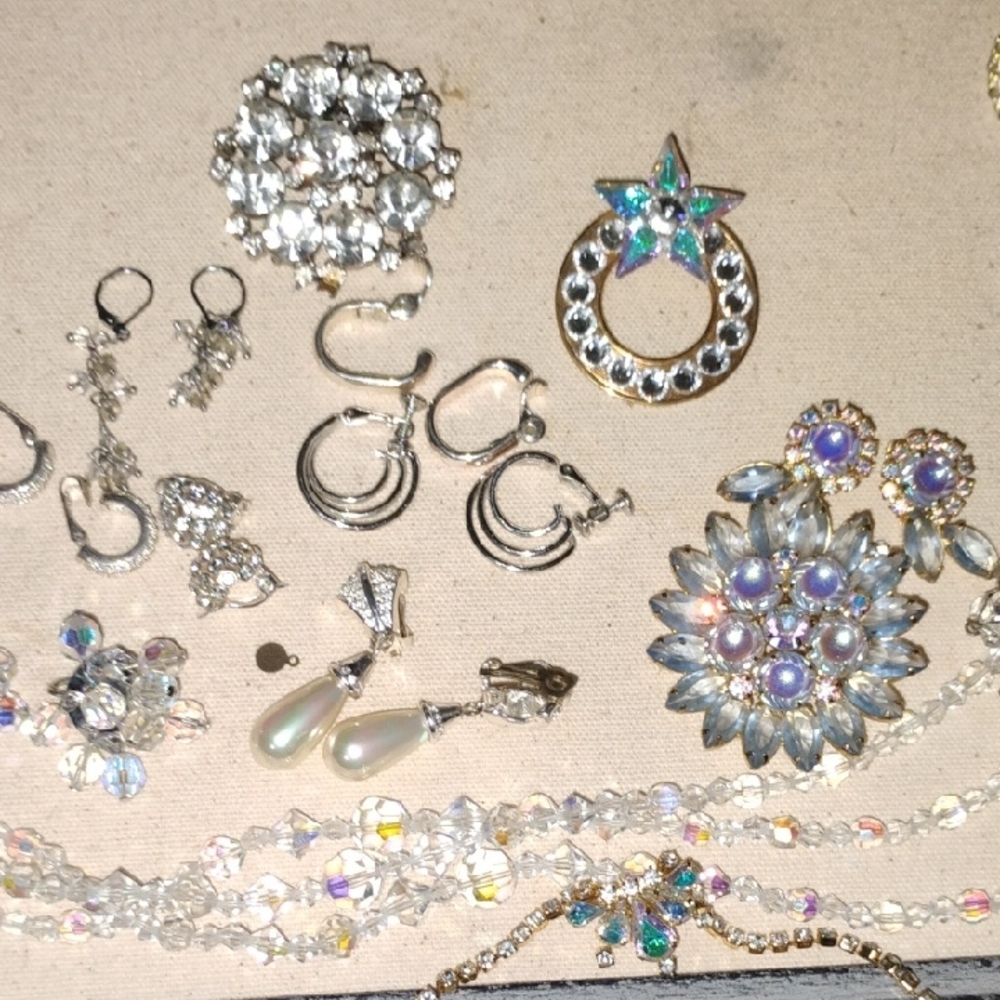 Dazzling Silver and Crystal Brooch